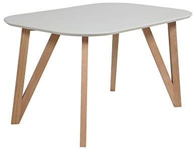 SalesFever Esszimmertisch Aino, Küchentisch in grau, 120 x 80 cm, furnierter Esstisch, pflegeleichter & Abgerundeter Holz-Tisch, FSC® Zertifiziert