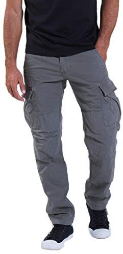 Molecule cargobyxor herr 62005 normal passform, stonewash kanvas, premiumkvalitet, OLIV, XL