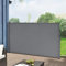 pro.tec Seitenmarkise ausziehbar Mulhacén Balkon Sichtschutz 160 x 300 cm Markise zum Bohren Windschutz Terrasse mit Metallgestell Mittelgrau