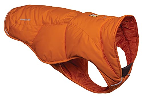 RUFFWEAR Quinzee Jacket, Verpackbarer, Isolierter Wintermantel für Hunde, Large, Campfire Orange