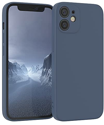 EAZY CASE - Silikonhülle für iPhone 12 Mini Hülle Silikon Case Blau weich stoßfeste Handyhülle Schutzhülle mit Kameraschutz Dünn Premium Schutz Cover TPU Phone Bumper in Petrol Matt