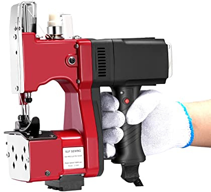 Kotsy sacknähmaschine 220 V Tragbare Nähmaschine für 2 Sekunden/Sack,Sacknähmaschine für Taschen/Stoff/Reis/Papier/Plastiktüten Nähmaschine