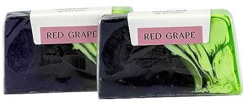 Saponi a forma di uva rossa, sapone naturale, profumato, vegano, gel doccia solido, per tutti i tipi di pelle, sapone per viso, corpo, capelli, 100 grammi