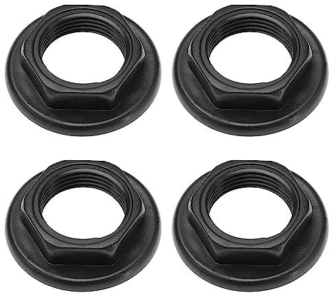 EMSea 4pcs Écrou Arrière de Robinet d'évier 3/4 BSP en Plastique Accessoires pour Robinets de Lavabo Salle de Bain Mélangeurs Écrous Arrière à Bride Ronde Outils pour la Maison, Noir