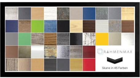 RahmenMax Skane Puzzlerahmen Bilderrahmen Posterrahmen 42x120 cm Schwarz Matt Passgenau Handgefertigt inklusive Antireflex Acryl Verglasung