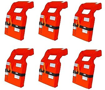 Rettungswesten-Set für zugelassene Markierungen Pflicht für Boot, Schlauchboot, Segeln, Sicherheit von 100 N innerhalb von 6 Meilen und 150 N über 6 Meilen (4 Jacken, 100 N)
