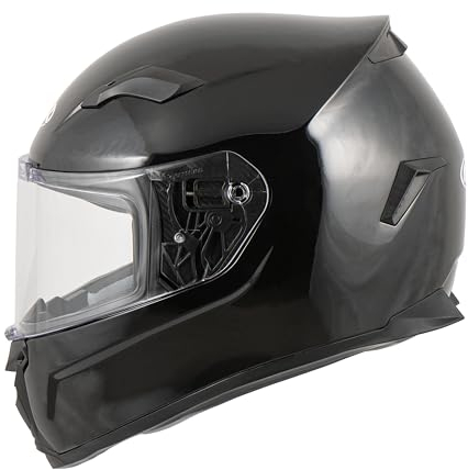 MTR S-6 Evo Integralhelm, Motorradhelm ECE 22.06 Zertifiziert - Maximale Verkehrssicherheit, Robuster & Leiser Motorrad Helm, Kinn & Kopf Belüftung, Roller Helm Herren & Damen, Schwarz, M