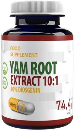 Hepatica Yamswurzel (Yam Root) Extrakt 10:1 | 5.000mg Äquivalent | 120 Vegane Kapseln | 20% Diosgenin | Hormonelle Balance & Wohlbefinden | Laborgeprüft | Nahrungsergänzungsmittel