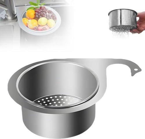 2024 Neu Multi-functional Drain Basket, Edelstahl Swan Shape Stainless Steel Sink Strainer Basket, Eckspülbecken-Sieb Küchenspüle Abfluss Korb Swan Drain Rack Abflusssieb Küchenspüle, (1pc)