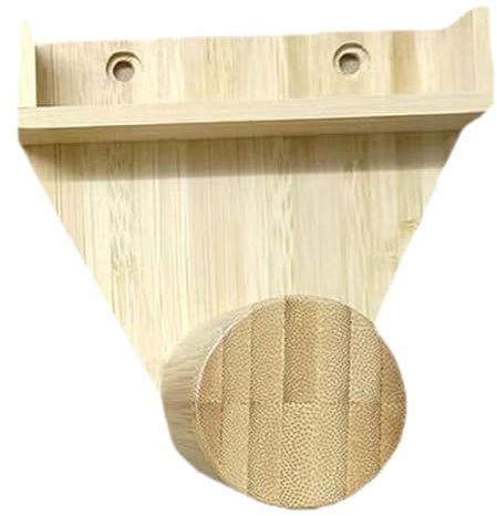 Oshhni Organizador Triangular de Madera para Billar, Soporte de Tiza para Montaje en Pared, para Mantenimiento de de Billar, fácil de Instalar, 12 x 12, Color Madera