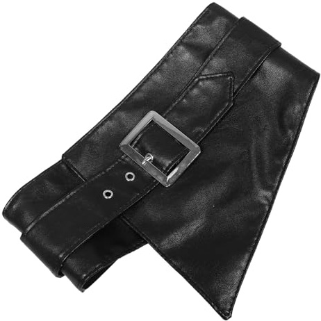 LALADEFIEE Cintura Corsetto in Vita Donna in Ecopelle Morbida e Ferro, Fascia Larga Evidenzia la Vita, Facile da Indossare per Abiti Casual e Party