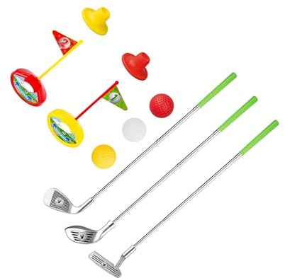 PUXZYAX Juego de Golf para niños Juego de Palos de Golf para niños Juguetes interactivos Práctica Juegos de Pelota Divertidos Fomenta el Desarrollo de Habilidades Juguetes