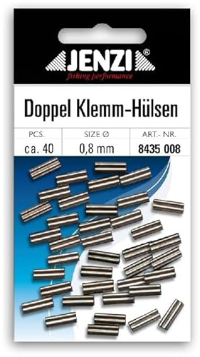 JENZI Quetsch-Doppel-Hülsen zur Stahlvorfachanfertigung 0,8 mm