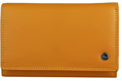 Greenburry Spongy Geldbörse Leder 15,5 cm, Farbe:Yellow