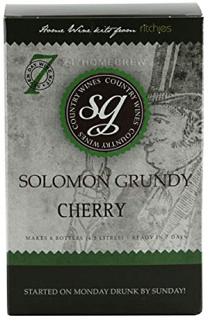 Solomon Grundy Cherry 7 Day Country Wine Kit - Makes 6 Bottles (4.5 litres)