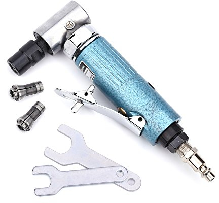 Amoladora neumática, amoladora recta, 25000 R.P.M, con pinzas de 1/4y 1/8, en ángulo