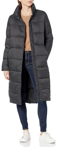 Amazon Essentials Mujer Abrigo de Invierno Ligero con Cremallera Completa, Resistente al Agua, Largo y Acolchado