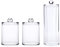 DOULEIN Wattestäbchen Halter，3 Stück Wattepadhalter und Wattestäbchen spender Set transparente Acryl-Make-up-Pad Behälter Aufbewahrungsbox mit Deckel runde