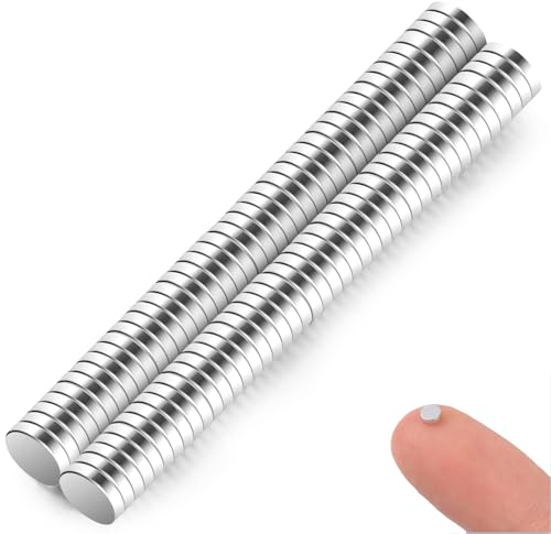 100 Pezzo Calamite Piccole Magneti ，3 * 1mm Neodimio Magnete Calamita da Parete, Lavagna per il Frigo Lavagna per Ufficio Magneti Rotondi per Servizio Pesante