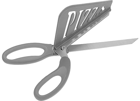 MAGICLULU Ciseaux Pizza Inox Multifonction Avec Spatule Amovible Bleu Ergonomique Antidérapant Pour Cuisine