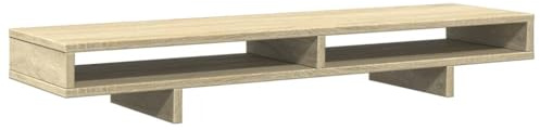 vidaXL Skärmställ sonoma-ek 100x27x15 cm konstruerat trä, ställ för mosnitor, datorställ, monitorstativ, ställ för monitorer, monitorställ