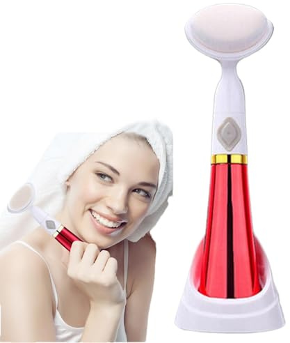 Cepillo eléctrico de masaje facial, limpiador facial a pilas, cepillo suave de limpieza facial para hombres, amigos, esteticistas