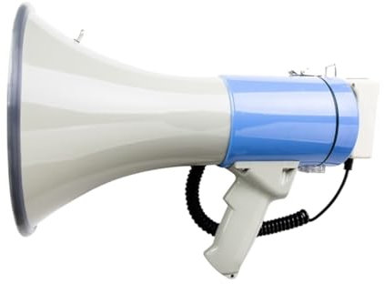 Megafon Bullhorn Handhållen Megafon Inspelbar Bullhorn-högtalare Bärbar Röstförstärkare Hållbar Horn Megafon för Demonstrationer