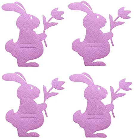 Wdbild 4pcs Pasqua Decorazione Della Tavola Fiore Posate Sacchetto di Tessuto Non Tessuto Coltelli Forchetta Holder Decorazione di Pasqua Per La Casa Festa