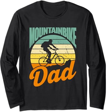 Papá De La Bicicleta De Montaña Padre Btt Papá Mountainbike Manga Larga