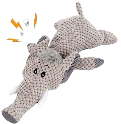 Plüsch-Kauspielzeug – weiches, quietschendes Elefanten-Hundespielzeug, interaktive Elefantenspiele, neues Plüsch-Hundespielzeug | Fesselndes Klangspiel für Unterhaltung im Innen- und Außenbereich,