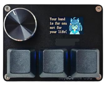 KyAPDmrxn Teclado con Perilla Compatible con OSU Geometry Dash, interruptores Hall de gatillo rápido, interruptores magnéticos Rosas, Pasta de Copia de Pantalla(Black)