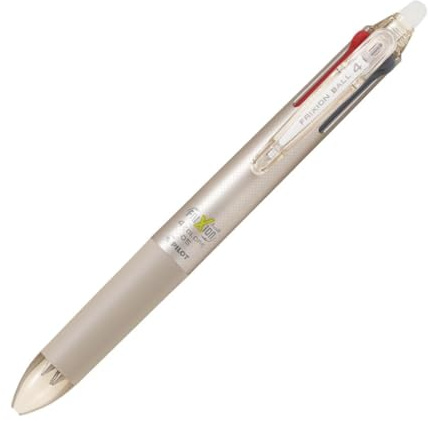 Pilot Kulspetspenna, Frixionboll 4, 0,5 mm, extra fin, 4 färger (svart, röd, blå och grön), guld (LKFB-80EF-CGD)