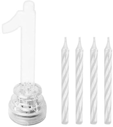 Bougies Lumineuses LED Chiffre 1 - Blanc - Taille Unique