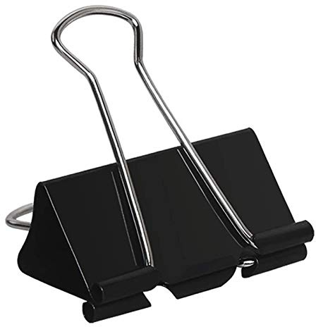 Clip per raccoglitori extra large da 5,1 cm (confezione da 48), morsetti per carta grandi per ufficio e casa, nero