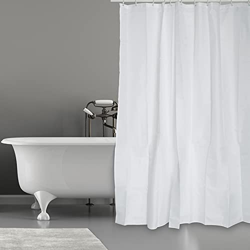 MSV Anti-Schimmel Duschvorhang - Anti-Bakteriell, waschbar, wasserdicht, Polyester, 240x200cm Weiß