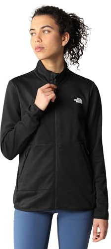 THE NORTH FACE Canyonlands Full-Zip Fleece Jacket da Donna - Giacca in Felpa per Escursioni e attività all'Aperto - Pile di Peso Medio con Tasche con Zip di Sicurezza - TNF Black, S