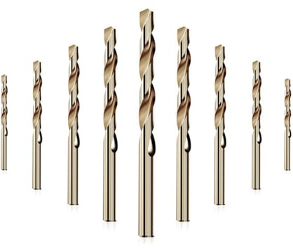 5pcs M35 HSS Gold Cobalt Jobber Drill Bit Set For Stainless Steel, Metal, Twist Drill Bit Sets Supplied In A Box, 5mm-9mm Drill Bit Set