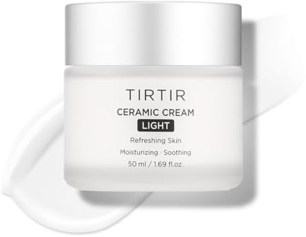 TIRTIR Crème Hydratante Légère Et Profonde En Céramique Pour Peau De Verre Acide Polyglutamique Centella Asiatica Ingrédients Légers Et Doux Dérivés De La Nature 1,69 Oz Liq (Lot De 1)