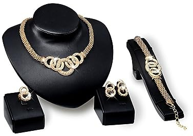 Holibanna Set Di Collana Orecchini E Bracciale Da Sposa Con Diamanti Gioielli Da Sposa Per La Festa Di Nozze E Il Fidanzamento