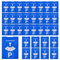 WDFCN Lot de 30 disques de stationnement pour voiture - 11 x 15 cm - En carton - Bleu