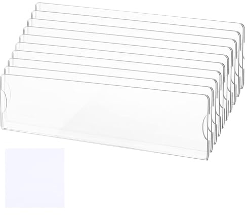 Soporte para placa de identificación de puerta, soporte de pared para placa de nombre, 10 unidades, soporte adhesivo para letreros de pared, soportes acrílicos para placa de identificación, placas de