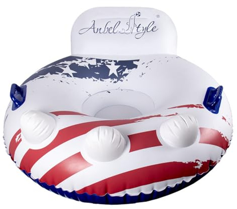 Aufblasbarer Schlitten im Flaggen-Design - Langlebiger Schlauch für Abfahrten auf kühle Abfahrten | Aufblasbarer Outdoor-Winterschlitten für Kinder und Erwachsene | Pistenausrüstung