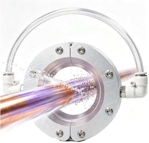 QINPI Ringluftsmätare i aluminium, 13–178 mm, delbar ringluftsmätare med 2 tryckluftsanslutningar, jämnt 360° luftflöde för torkning av rör, kablar och slangar 25/92 mm