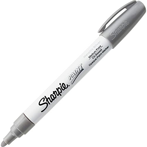 Sharpie Permanent Paint Marker, Medium Point, Silver
