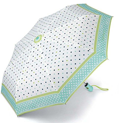 ESPRIT Easymatic light polka dots acqua 50971 Regenschirm Taschenschirm Schirm Schirme