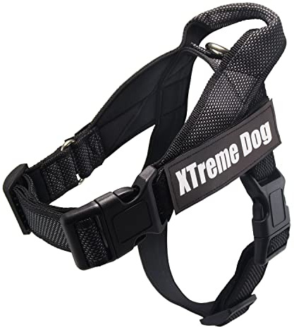 ARQUIVET Arnés para Perro Xtreme Dog Classic de Color Negro - Talla XXL/82-110 cm cm - Ajustable, ergonómico y Resistente - Incluye Agarre en la Parte Superior Salir a pasear