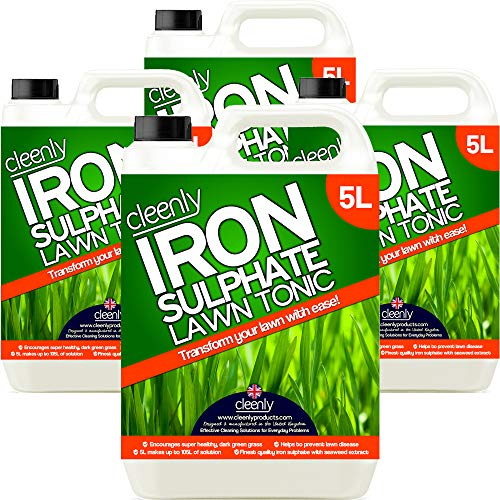 Cleenly Iron Sulphate Lawn Tonic Liquid - Transforms Lawns, Hardens Turf and Greens Grass - Helps to Prevent Lawn Disease and Fungal Attacks (20 Litres)