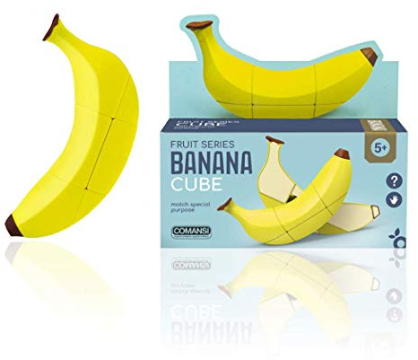 Comansi Banana - Dadi di di velocità magica a forma di frutta, gioco educativo per sviluppare intelligenza e abilità, multicolore, 15 x 4 x 8 cm (1)