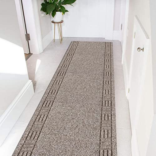 eXtreme Carpet Runner for Hallways, Kitchen, & Living Room | Sturdy, Washable, & Lightweight Custom Length Narrow Rug Runner | Non-Slip Rubber Backed 66cm Wide x 244cm Long Runner – Primavera Beige