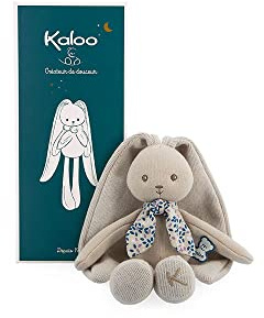 KALOO - Lapinoo - Muñeco Conejo - Peluche para Bebés de Tela y Punto - 25 cm - Color Beige - Materiales Muy Suaves - Caja Regalo - Desde el Nacimiento, K972204